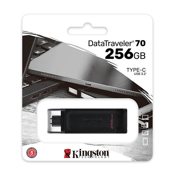 USB stick (256GB, USB 3.2) with USB-C connection | Kingston DataTraveler 70 255021 - 2