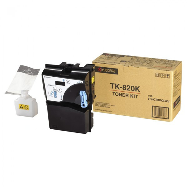 Kyocera TK-820K black toner (original Kyocera) 1T02HP0EU0 079115 - 1