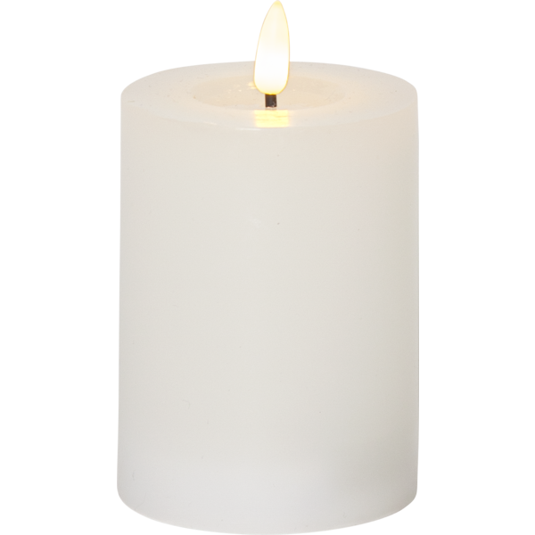LED Flame Flow white pillar candle, 12.5cm 061-40 423136 - 1
