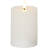 LED Flame Flow white pillar candle, 12.5cm 423136 - 1