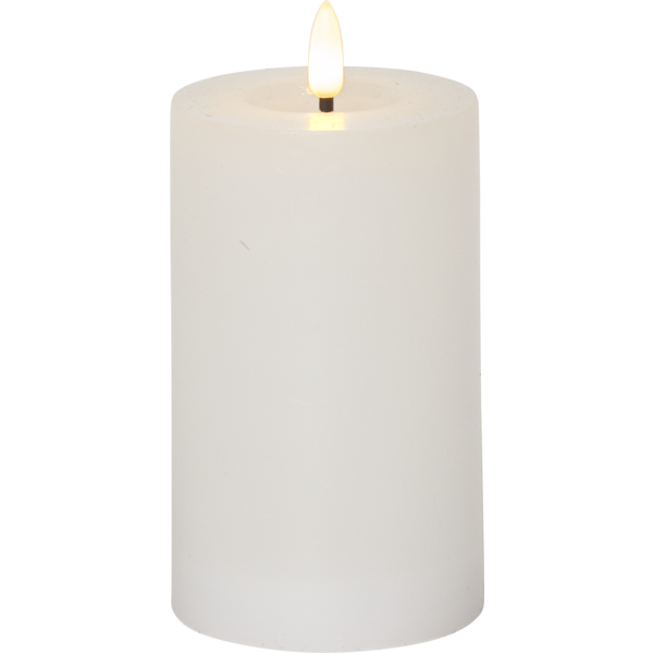 LED Flame Flow white pillar candle, 15cm 061-41 423135 - 1