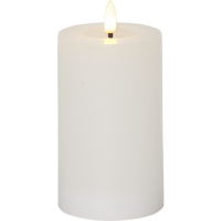 LED Flame Flow white pillar candle, 15cm 061-41 423135