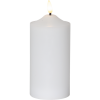 LED Flame white pillar candle, 7.5cm
