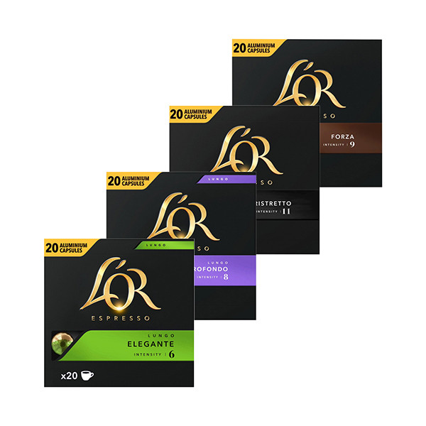 L'OR Espresso coffee capsules, 4 flavours (80-pack)  423179 - 1