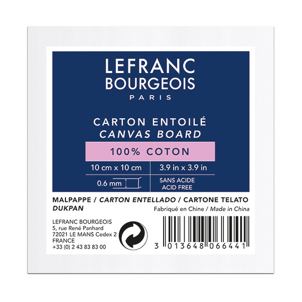 Lefranc & Bourgeois Louvre canvas board, 10cm x 10cm 806644 405146 - 1