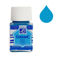 Lefranc Bourgeois Ceramic 028 sky blue glass & porcelain paint (50ml) 210313 405119