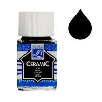 Lefranc Bourgeois Lefranc & Bourgeois Ceramic 265 black glass & porcelain paint (50ml) 210331 405123