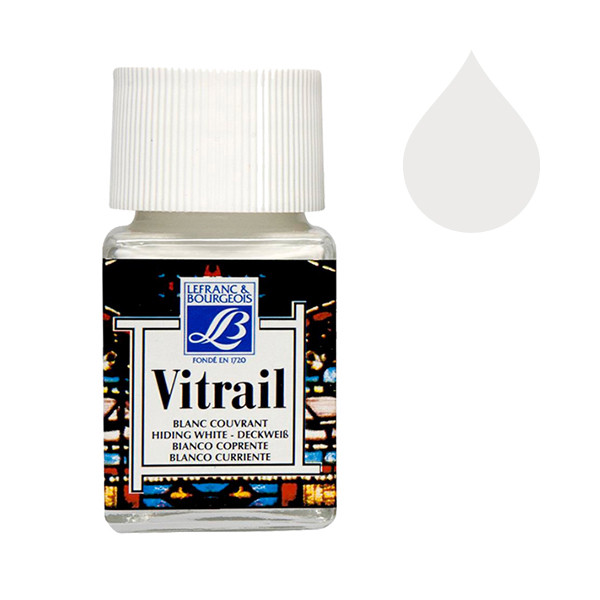 Lefranc Bourgeois Vitrail 004 hiding white glass & porcelain paint (50ml) 210794 405113 - 1