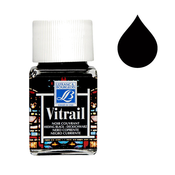 Lefranc Bourgeois Vitrail 267 covering black glass & porcelain paint (50 ml) 210240 405102 - 1