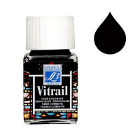 Lefranc Bourgeois Vitrail 267 covering black glass & porcelain paint (50 ml) 210240 405102