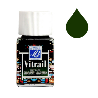 Lefranc Bourgeois Vitrail 541 olive green glass & porcelain paint (50ml) 210252 405108
