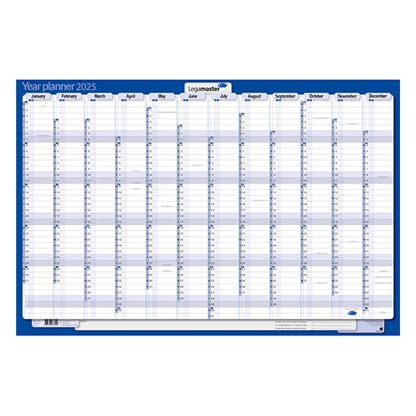 2025 vertical annual planner 60 x 90cm | Legamaster 261985 - 1