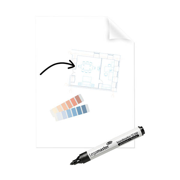 Clear board foil 60 x 80cm | Legamaster Magic-Chart | 25 sheets 262003 - 1