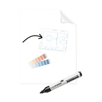 Clear board foil 60 x 80cm | Legamaster Magic-Chart | 25 sheets 262003