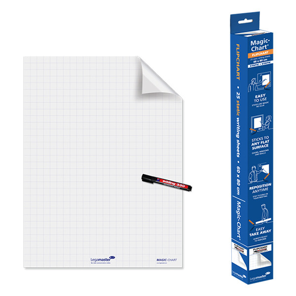 Flipchart foil 60 x 80cm | Legamaster Magic-Chart | 25 sheets 262000 - 1