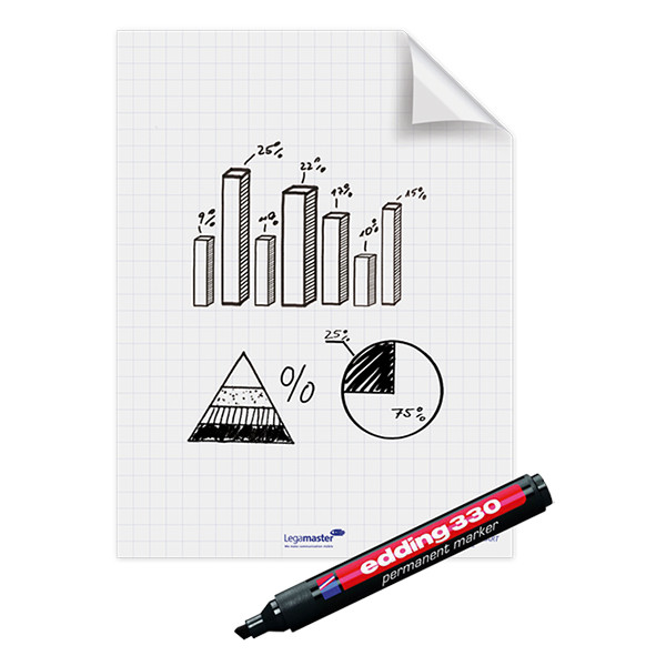 Flipchart foil 60 x 80cm | Legamaster Magic-Chart | 25 sheets 262000 - 4