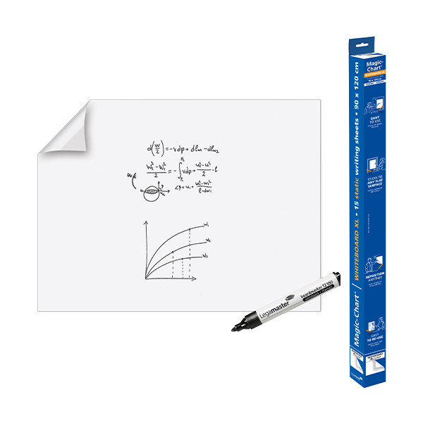 Legamaster Magic-Chart XL whiteboard foil, 90cm x 120cm (15 sheets) 7-159154 262032 - 1