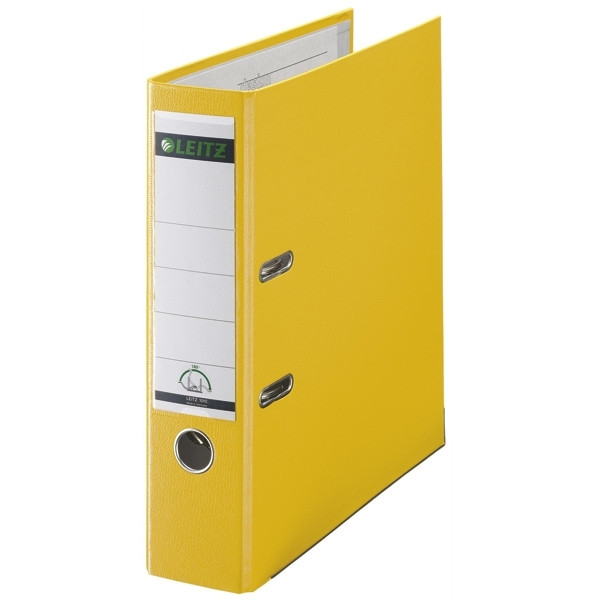 Leitz 1010 yellow A4 plastic lever arch file binder, 80mm 10105015 202912 - 1