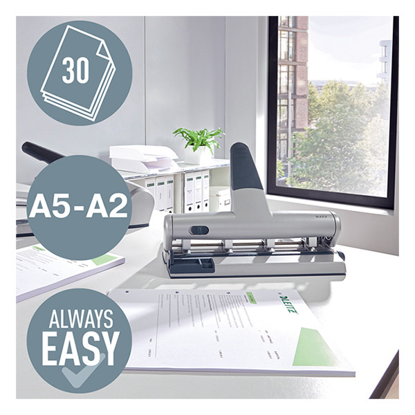 2-4 hole punch 6mm (30 sheets) | black | Leitz 5114 AKTO Heavy Duty 211398 - 5