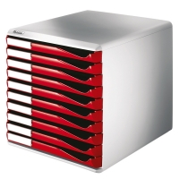 Leitz 5281 red, 10 drawers 52810025 211214
