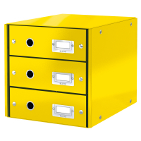Leitz 6048 WOW drawer unit yellow (3 drawers) 60480016 226163