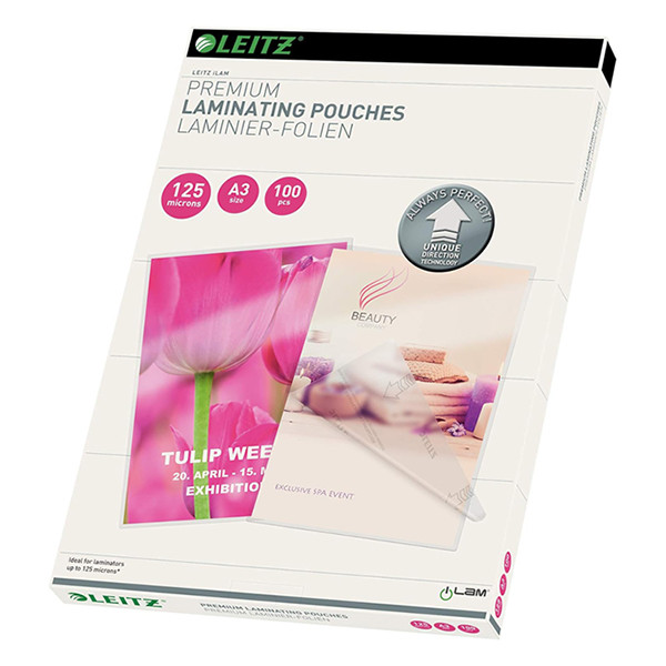 A3 laminating pouch 125 micron | glossy | Leitz iLAM | 100-pack 211106 - 1