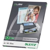 Leitz A4 laminating pouch 80 micron | glossy | Leitz iLAM 100-pack 74780000 211086