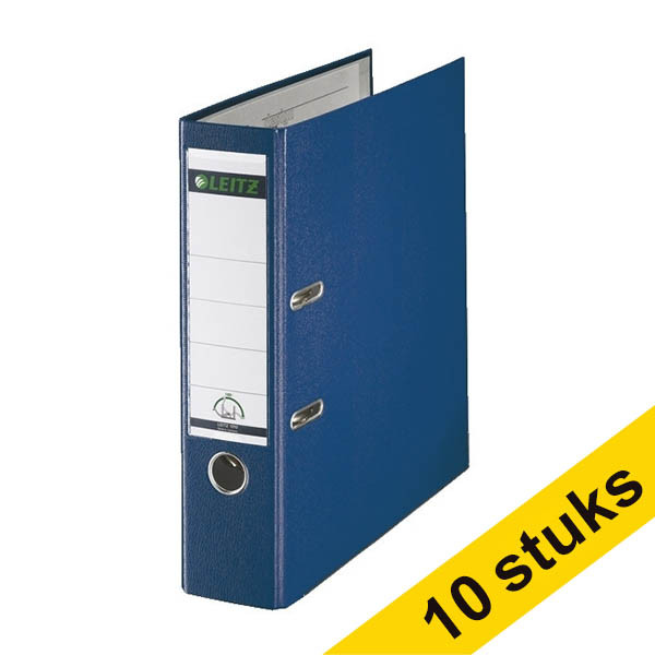 A4 lever arch file | Leitz 1010 plastic | blue 80mm (10-pack) 280064 - 1