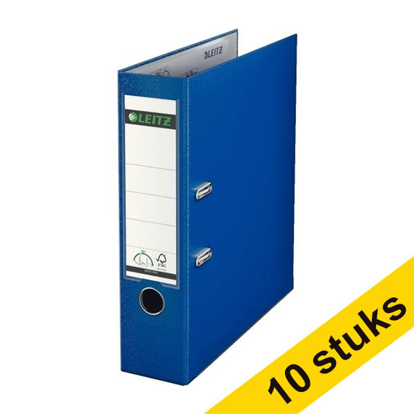 A4 lever arch file | Leitz 1010 plastic | dark blue 80mm (10-pack) 280067 - 1