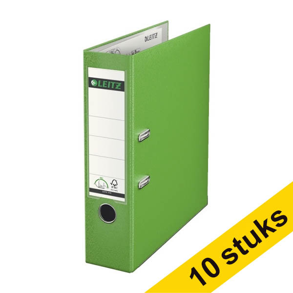 A4 lever arch file | Leitz 1010 plastic | light green 80mm (10-pack) 280068 - 1