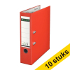 A4 lever arch file | Leitz 1010 plastic | light red 80mm (10-pack) 280074 - 1