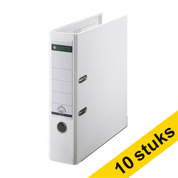 A4 lever arch file | Leitz 1010 plastic | white 80mm (10-pack) 280066 - 1