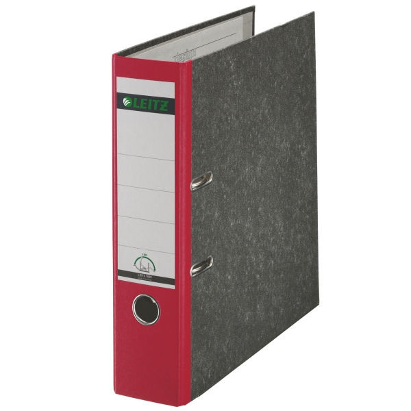 Leitz A4 lever arch file | Leitz 1080 cardboard | red 80mm 10805025 202504 - 1