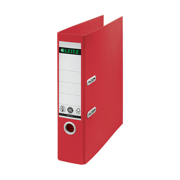 Leitz A4 lever arch file | Leitz Recycle cardboard | red 80mm 10180025 227545 - 1