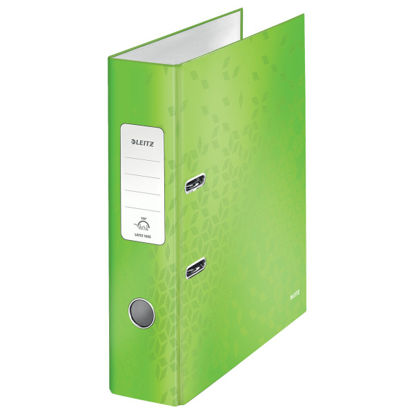 Leitz A4 lever arch file | Leitz WOW 180° cardboard | green 80mm 10050054 202998 - 1