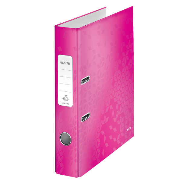Leitz A4 lever arch file | Leitz WOW 180° cardboard | metallic pink 50mm 10060023 202964 - 1