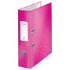 A4 lever arch file | Leitz WOW 180° cardboard | metallic pink 80mm