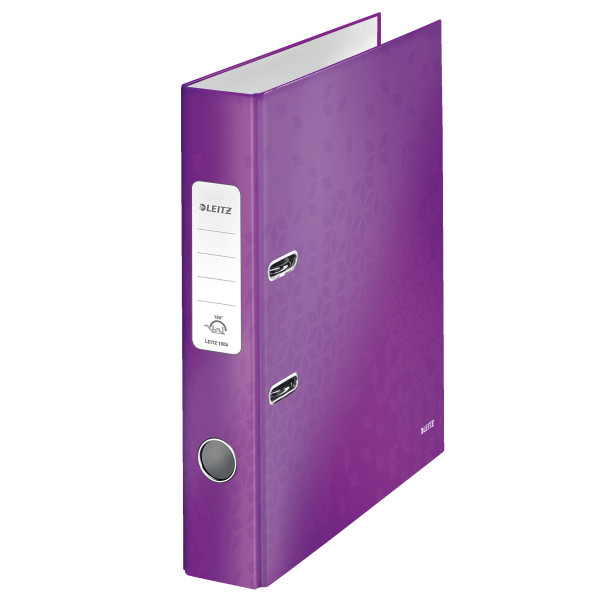 Leitz A4 lever arch file | Leitz WOW 180° cardboard | purple 50mm 10060062 211768 - 1