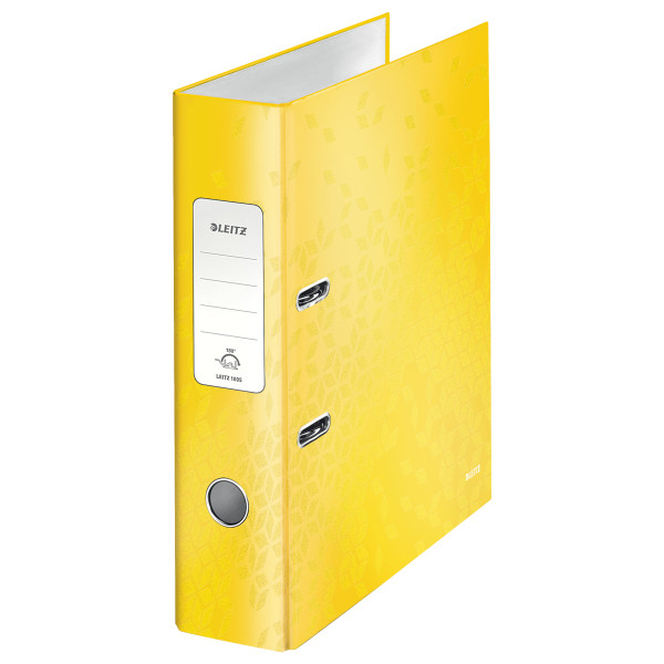 Leitz A4 lever arch file | Leitz WOW 180° cardboard | yellow 80mm 10050016 226179 - 1