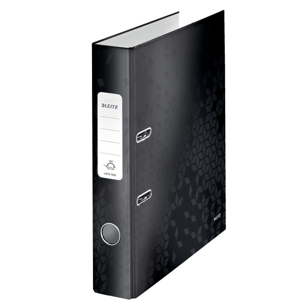 A4 lever arch file (50mm) | cardboard | Leitz 180° WOW black 226174 - 1