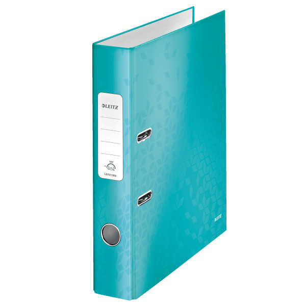 A4 lever arch file (50mm) | cardboard | Leitz 180° WOW ice blue 211767 - 1