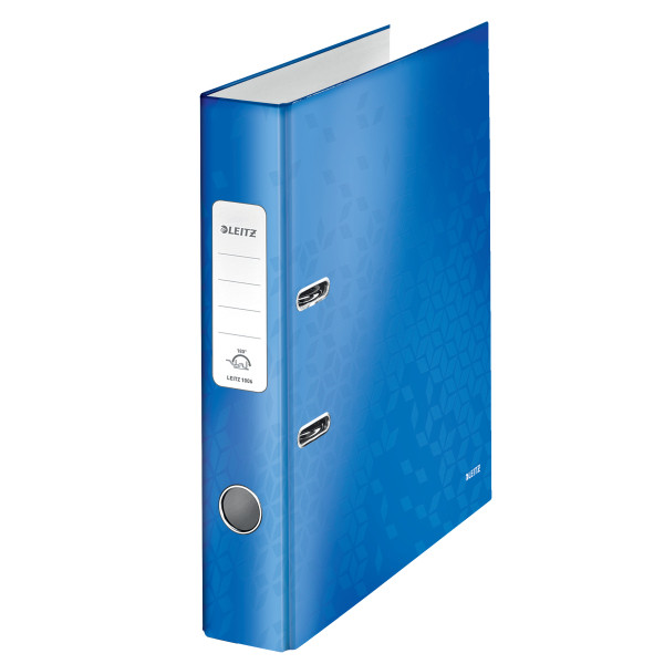 A4 lever arch file (50mm) | cardboard | Leitz 180° WOW metallic blue 202966 - 1