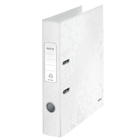 A4 lever arch file (50mm) | cardboard | Leitz 180° WOW metallic white 202962