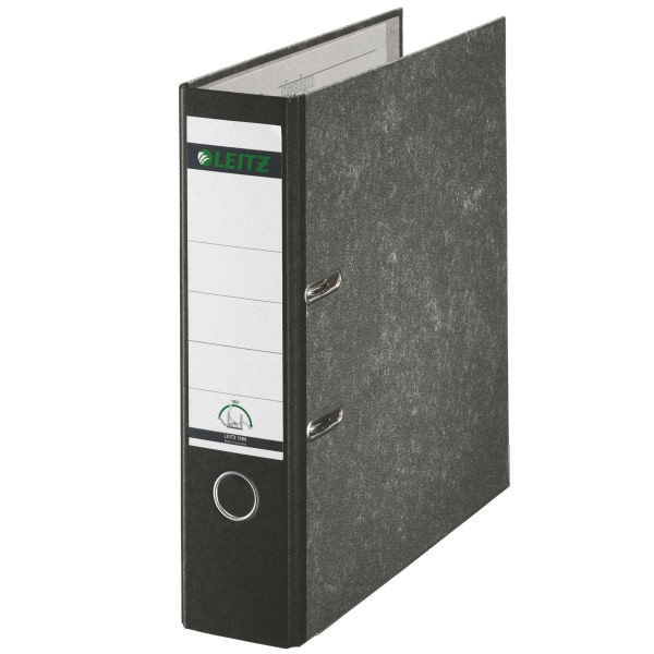 A4 lever arch file (80mm) | cardboard | Leitz 1080 black 202500 - 1