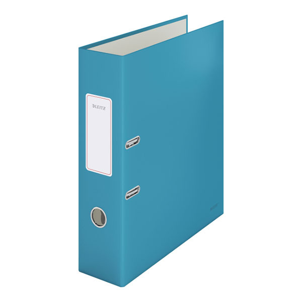 A4 lever arch file (80mm) | cardboard | Leitz 180° Cozy serene blue soft touch 226357 - 1