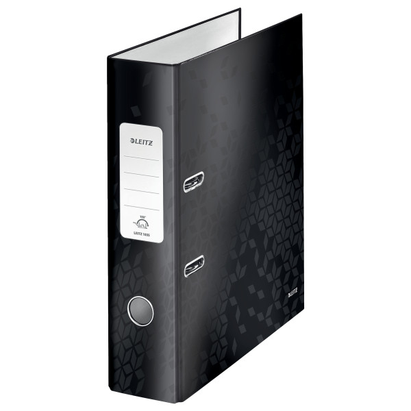 A4 lever arch file (80mm) | cardboard | Leitz 180° WOW black 226177 - 1