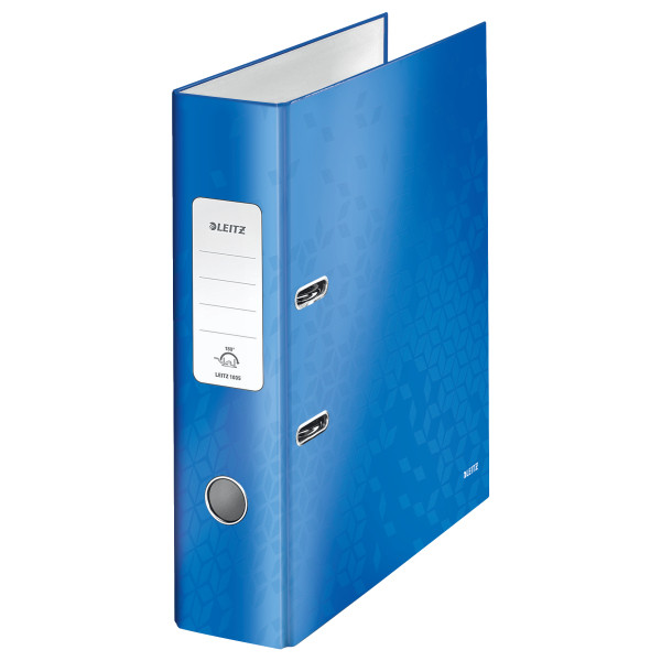 A4 lever arch file (80mm) | cardboard | Leitz 180° WOW metallic blue 202956 - 1