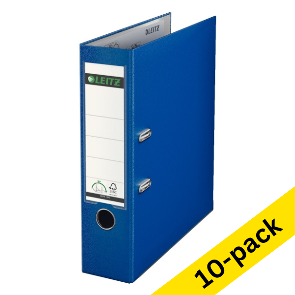 A4 lever arch file (80mm) | plastic | Leitz 1010 dark blue | 10-pack 280067 - 1