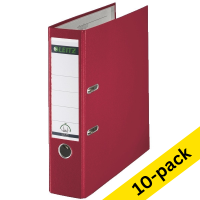 A4 lever arch file (80mm) | plastic | Leitz 1010 red | 10-pack
