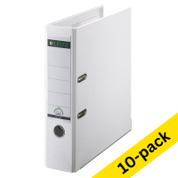 A4 lever arch file (80mm) | plastic | Leitz 1010 white | 10-pack